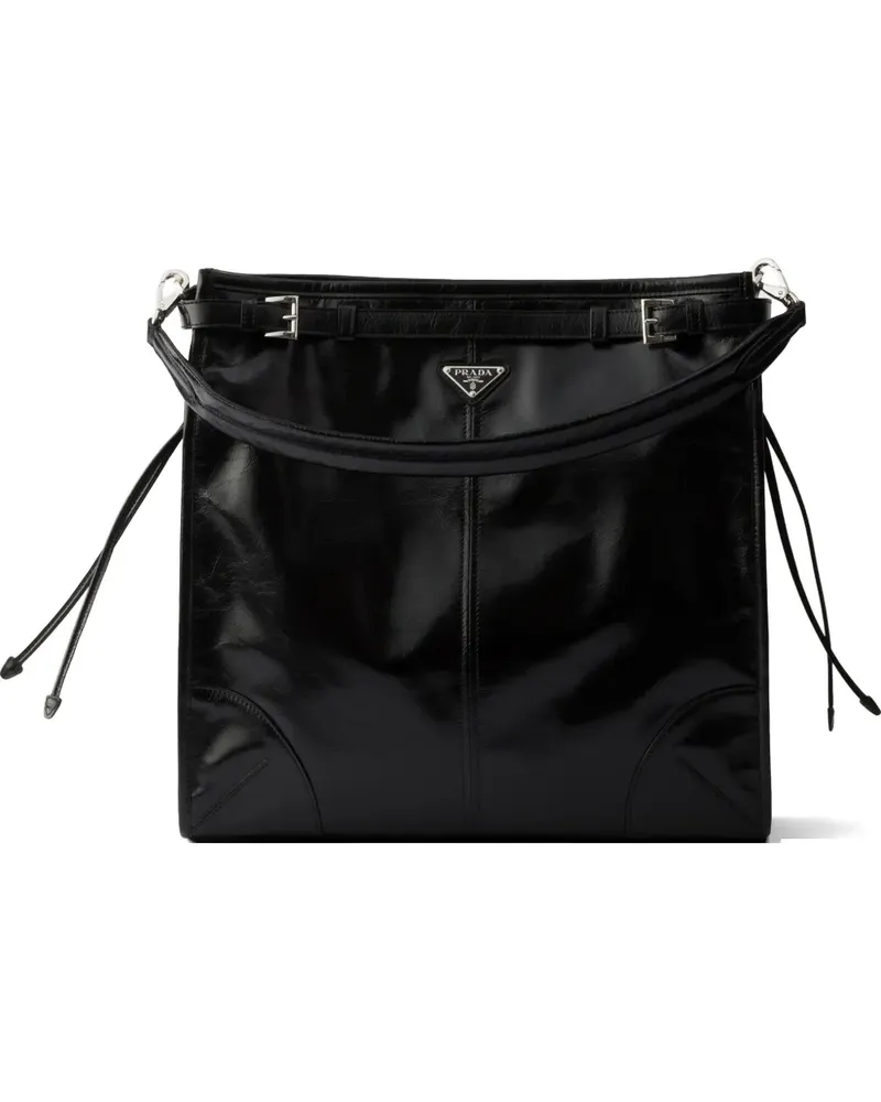 Prada Bonnie leather shoulder bag - Schwarz Schwarz