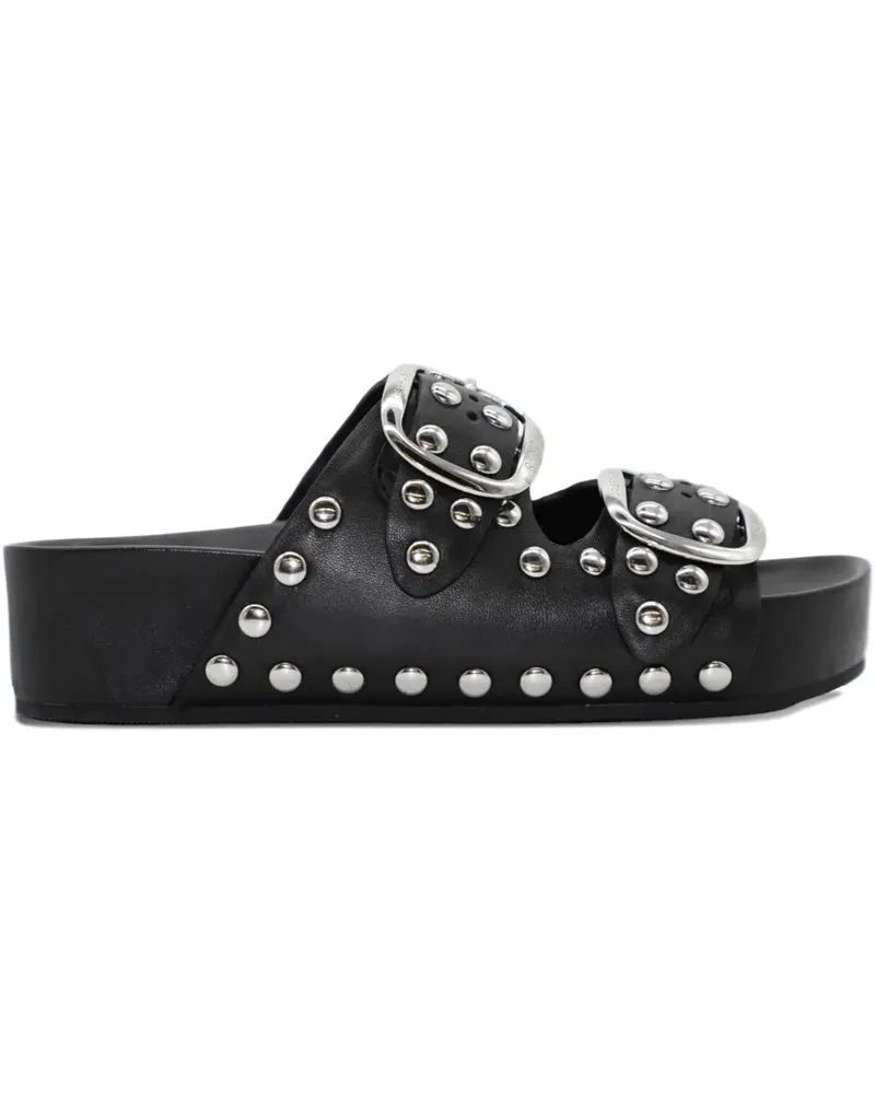 Loeffler Randall Jack Sandalen mit Nieten - Schwarz Schwarz