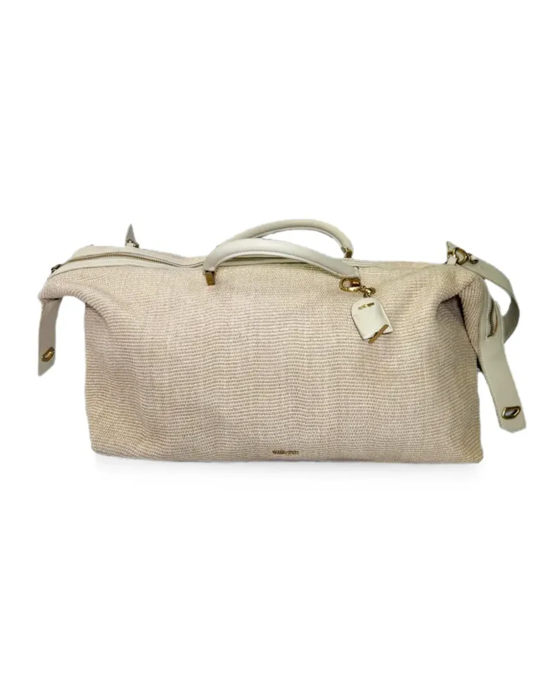 Cult Gaia Adah raffia weekender bag - Nude Nude