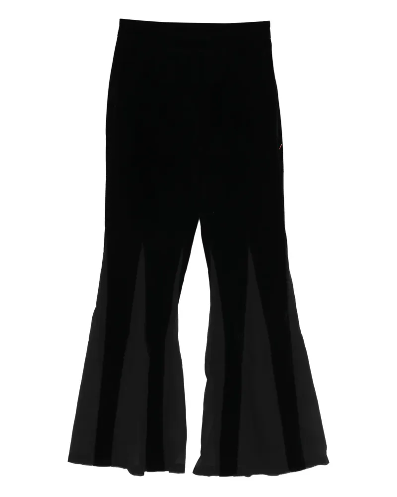 Never Fully Dressed velvet flared trousers - Schwarz Schwarz
