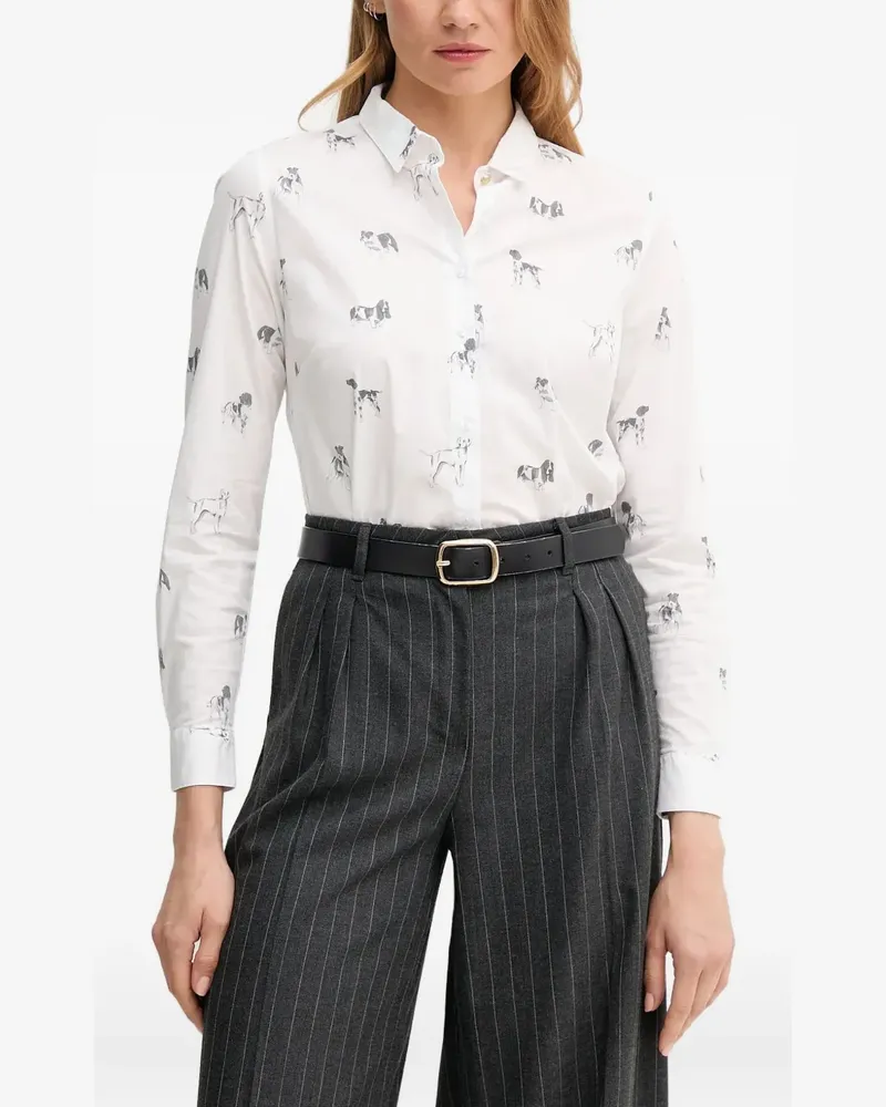 Barbour Hemd mit Hunde-Print - Weiß Weiß