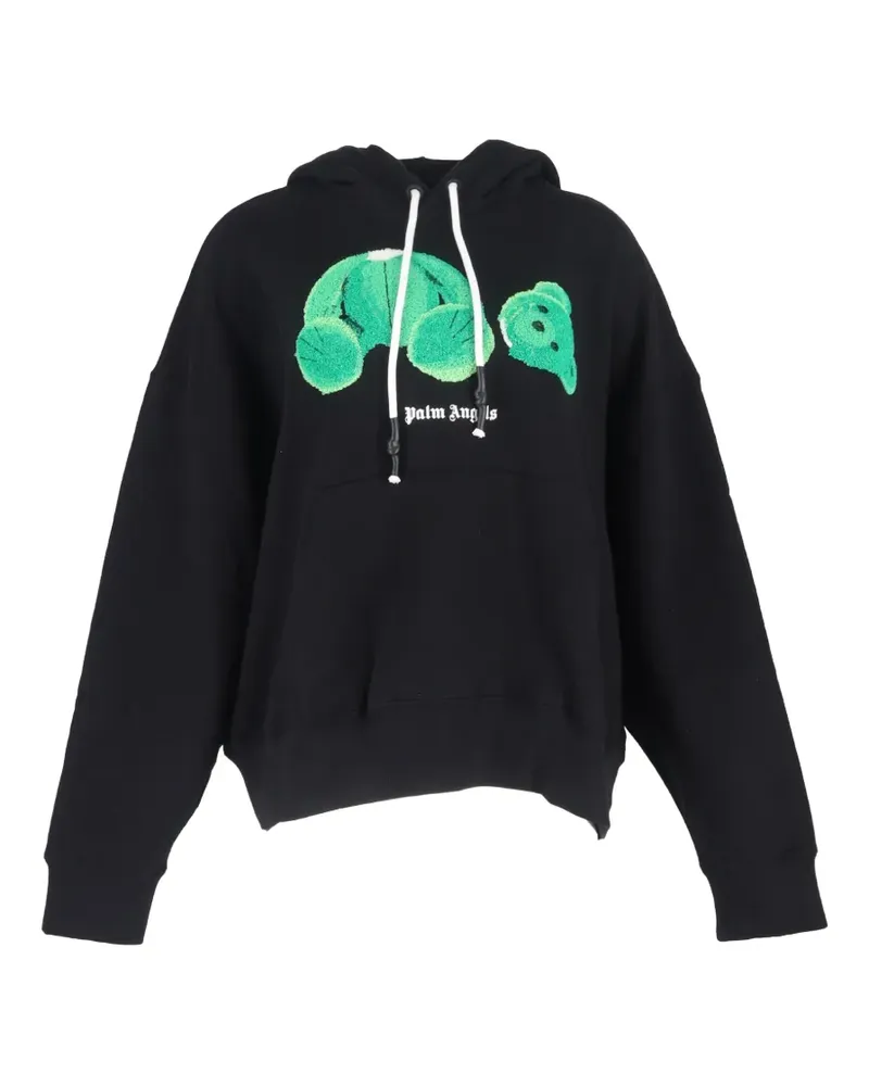 Palm Angels Hoodie mit Teddy-Print - Schwarz Schwarz