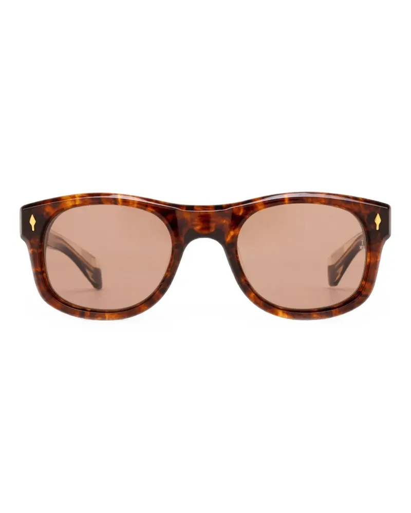 Jacques Marie Mage Amilcar square-frame sunglasses - Braun Braun