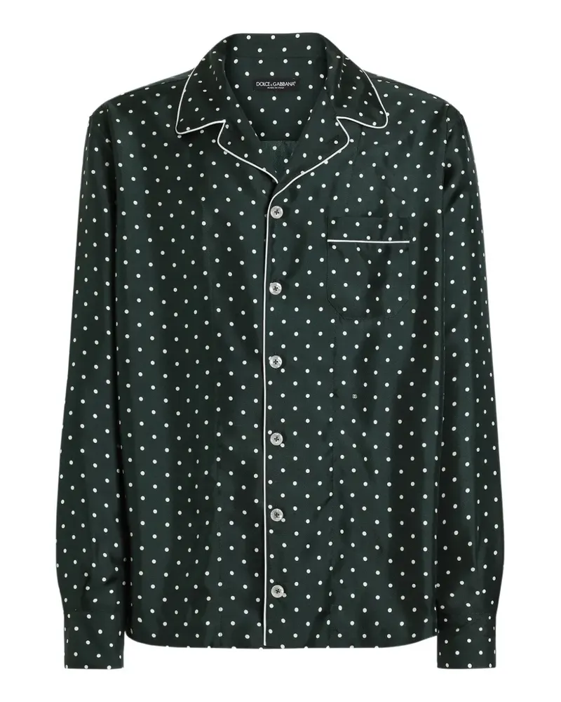 Dolce & Gabbana Hawaiihemd mit Polka Dots - Grün Grün
