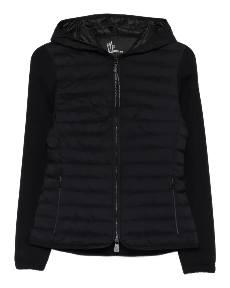 Moncler hooded zip-up cardigan - Schwarz Schwarz