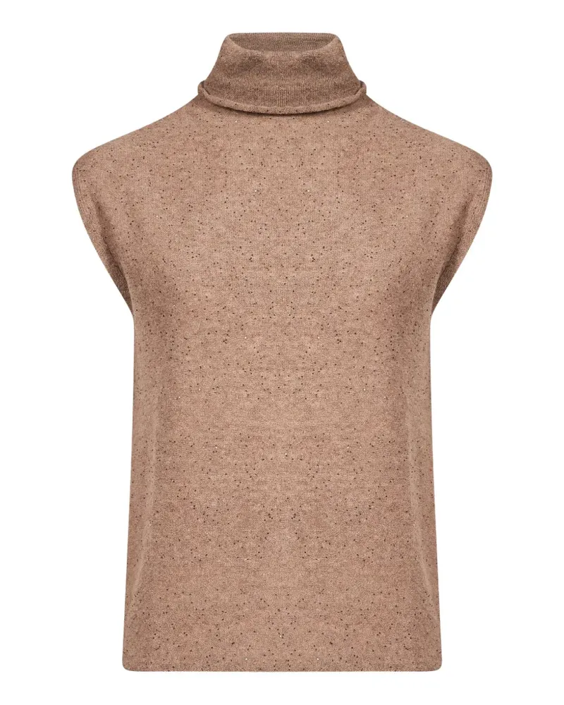 Antonelli Firenze roll-neck sleeveless sweater - Braun Braun