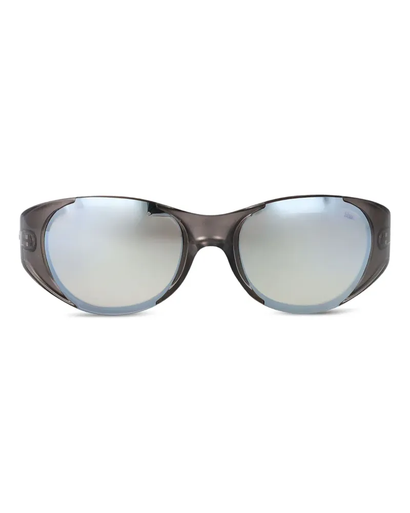 Diesel Sonnenbrille mit Shield-Gestell - Schwarz Schwarz