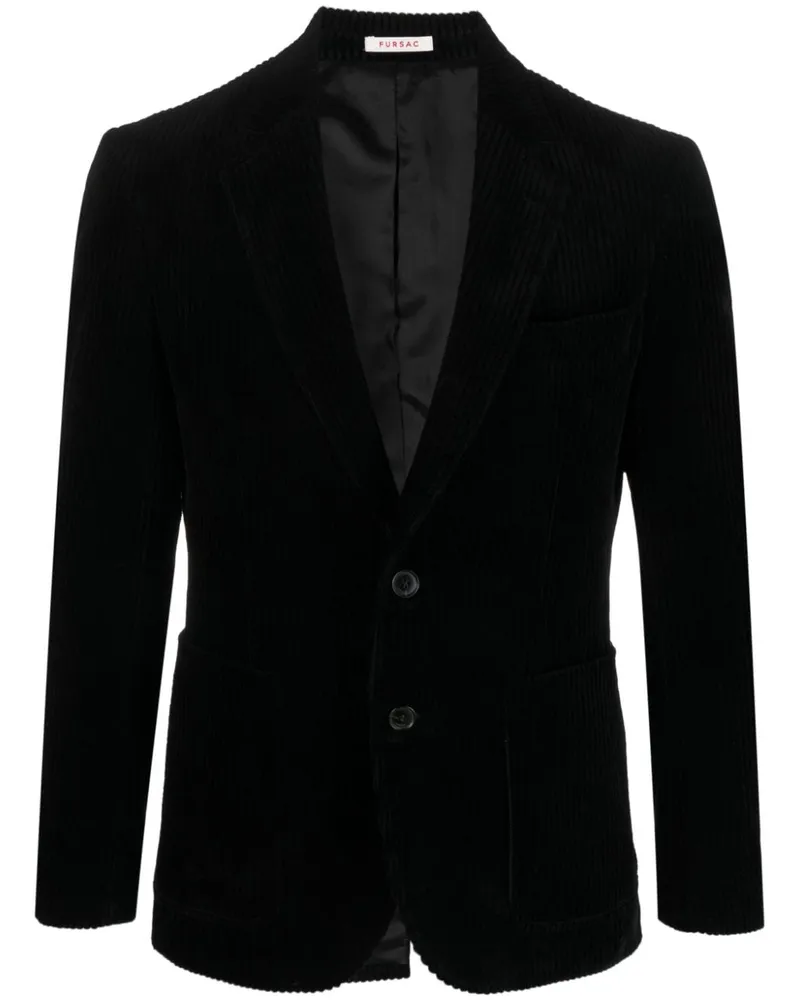 FURSAC single-breasted corduroy blazer Schwarz