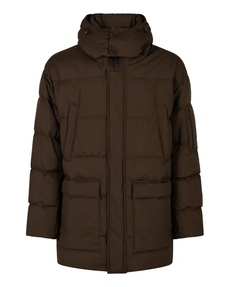 Herno Gefütterter Kapuzenparka - Braun Braun