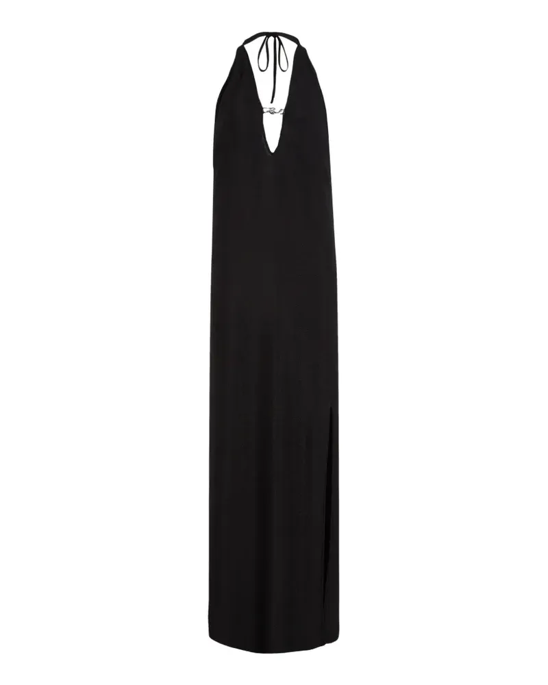 Karl Lagerfeld Signature Lurex-Kleid - Schwarz Schwarz