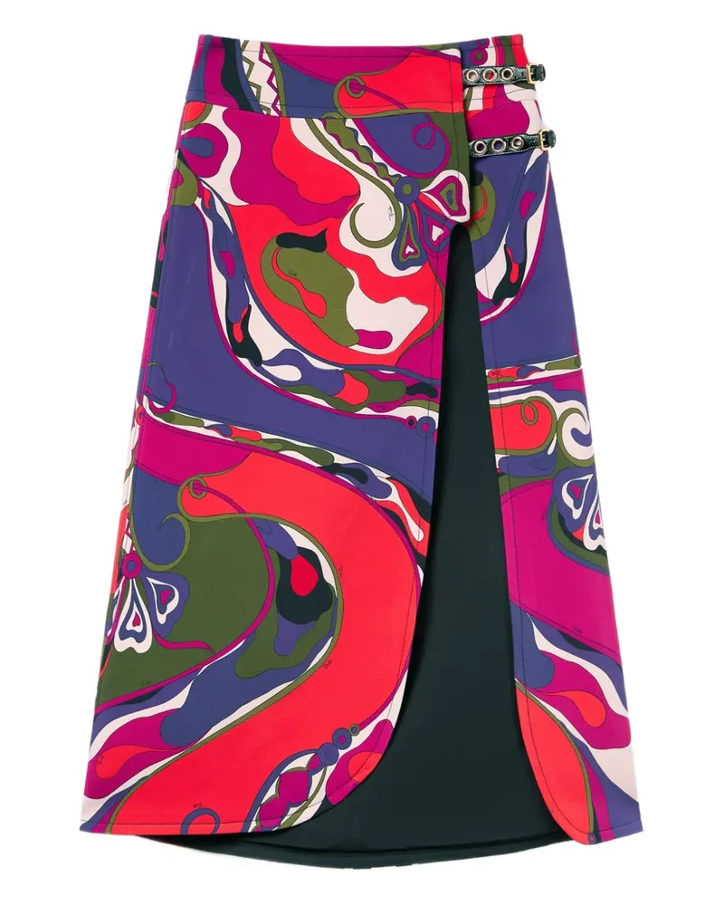 Emilio Pucci Midirock mit Orchidee-Print - Violett Violett