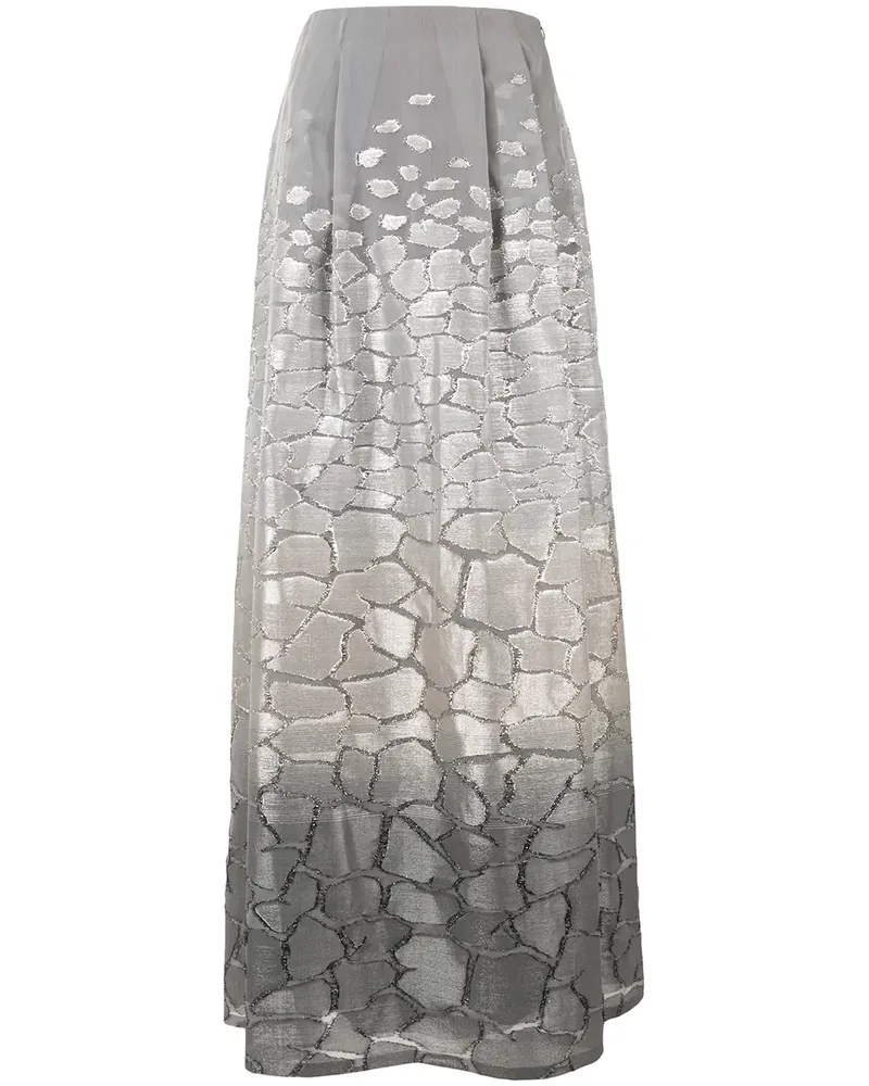 Alberta Ferretti Rock mit Metallic-Effekt - Grau Grau
