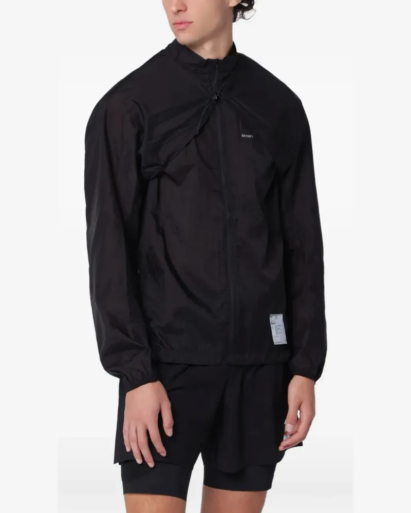 Satisfy Rippy Modular Windbreaker mit Reißverschluss - Schwarz Schwarz