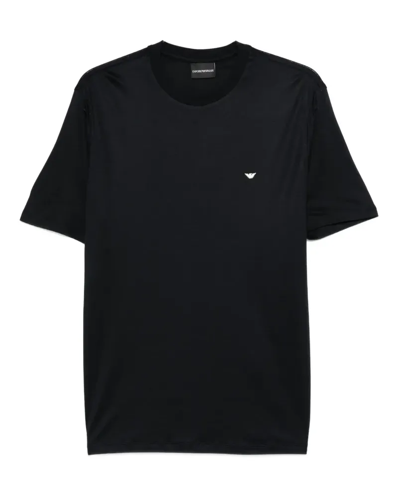 Emporio Armani T-Shirt mit Logo-Stickerei - Grün Grün