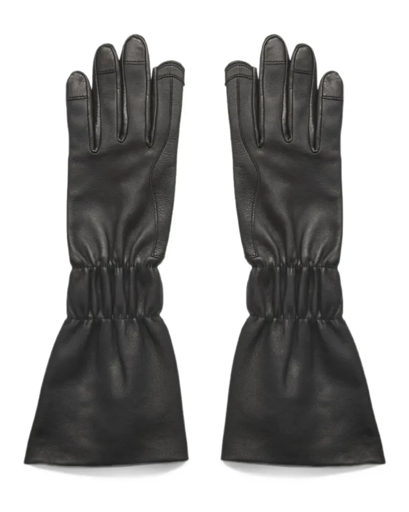 Rick Owens Handschuhe mit Umschlag - Schwarz Schwarz
