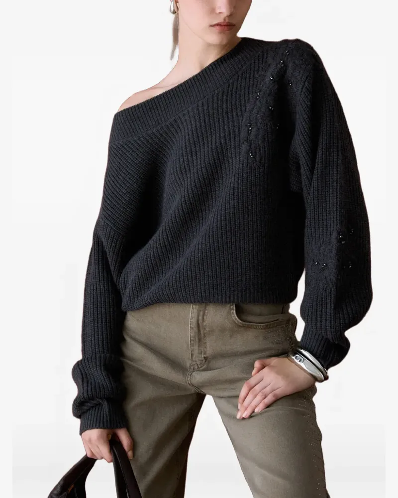 Liu Jo Pullover mit Schmuckstickerei - Grau Grau