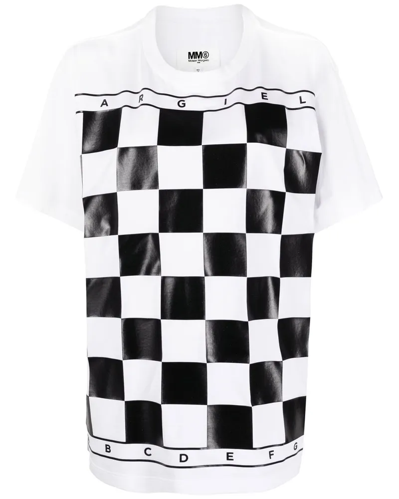 Maison Margiela Kariertes Hemd - Weiß Weiß