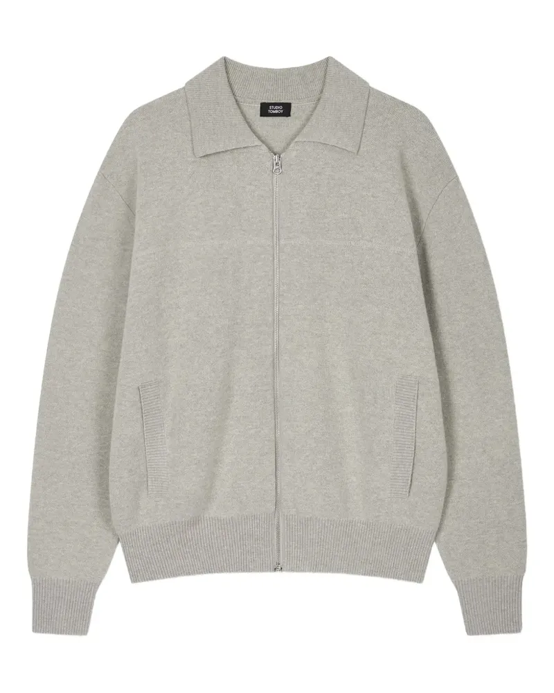 STUDIO TOMBOY Cardigan mit Reißverschluss - Grau Grau