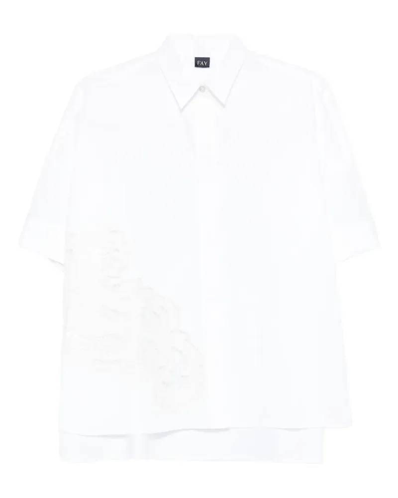 Fay Kurzärmeliges Hemd - Weiß Weiß