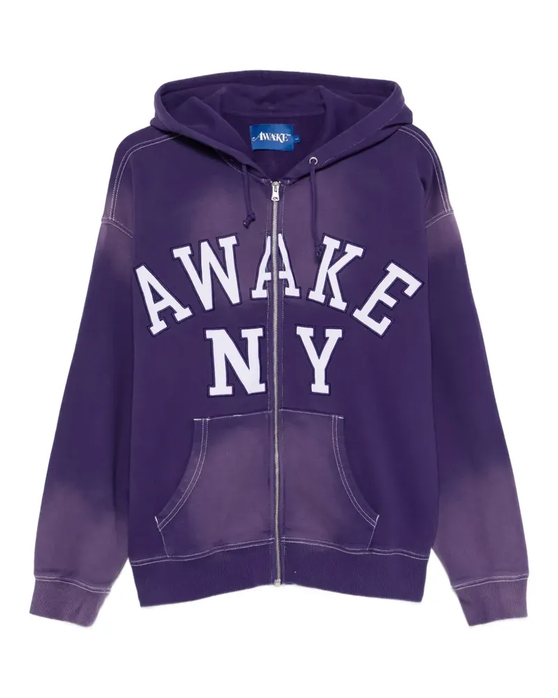 AWAKE NY zip-up hoodie - Violett Violett