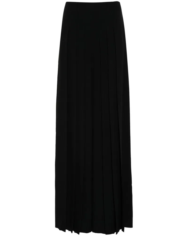 Alberta Ferretti Wide-Leg-Hose mit Bundfalten Schwarz