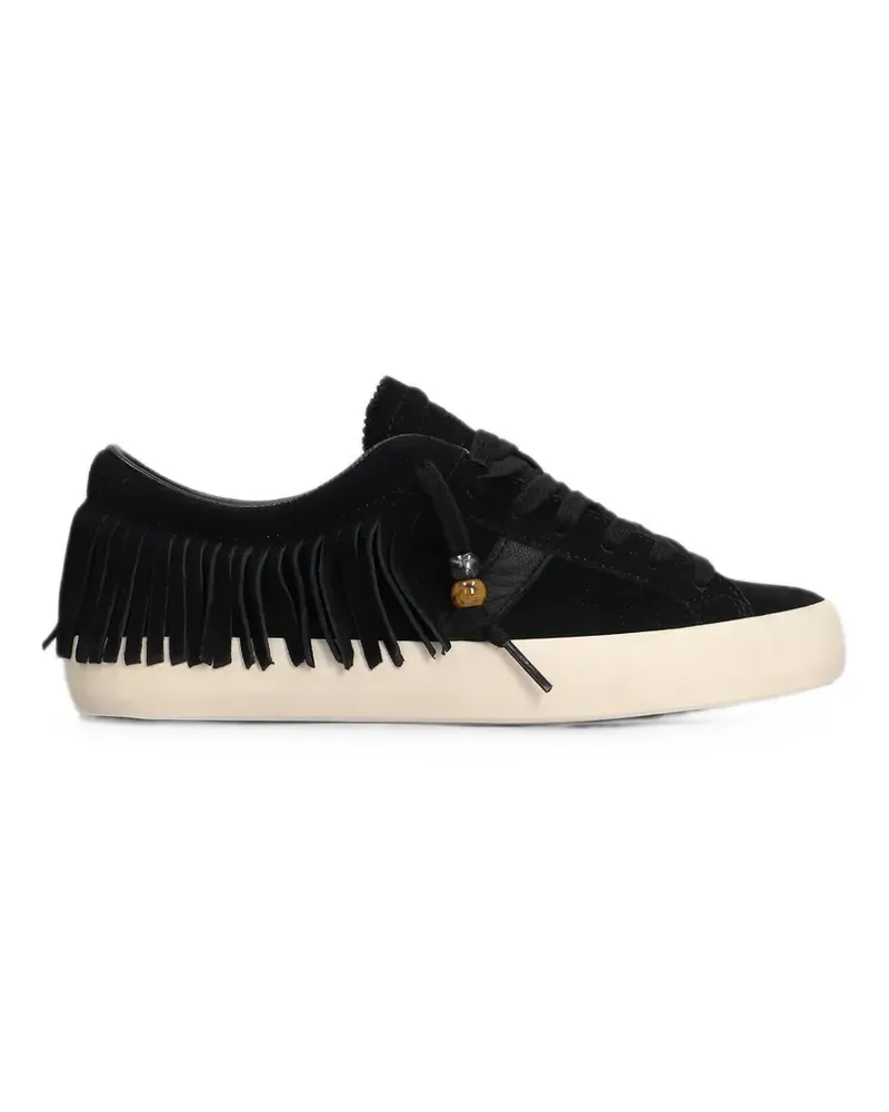 D.A.T.E. Hill Low Sneakers mit Fransen - Schwarz Schwarz