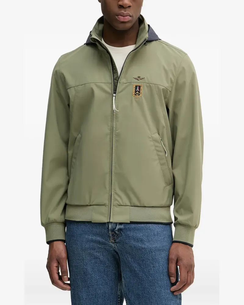 Aeronautica Militare Kapuzenjacke mit Logo-Patch - Grün Grün