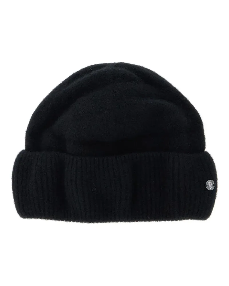 Helen Kaminski ribbed logo-plaque beanie - Schwarz Schwarz