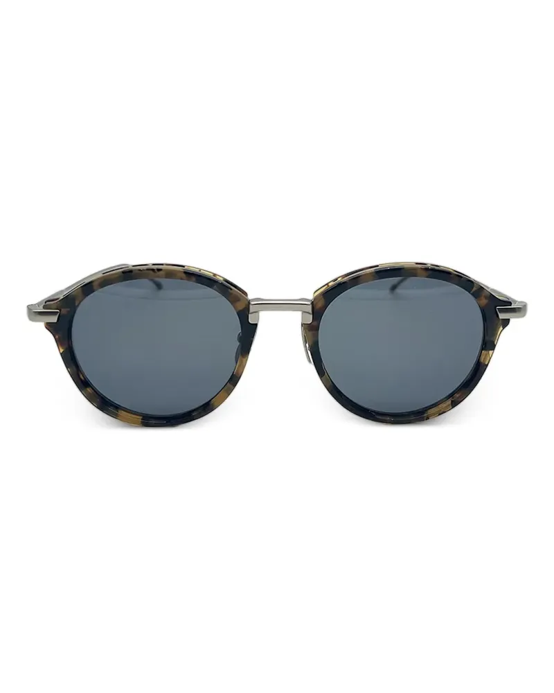 Thom Browne Sonnenbrille mit rundem Gestell - Braun Braun