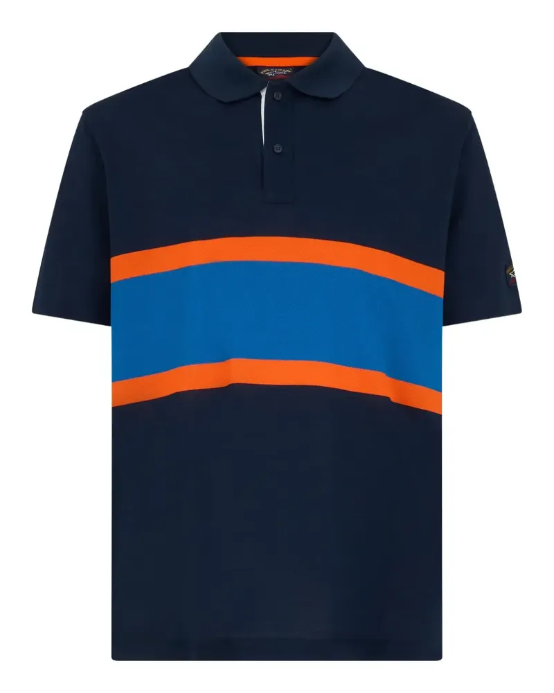 Paul & Shark colour-block cotton polo shirt - Blau Blau