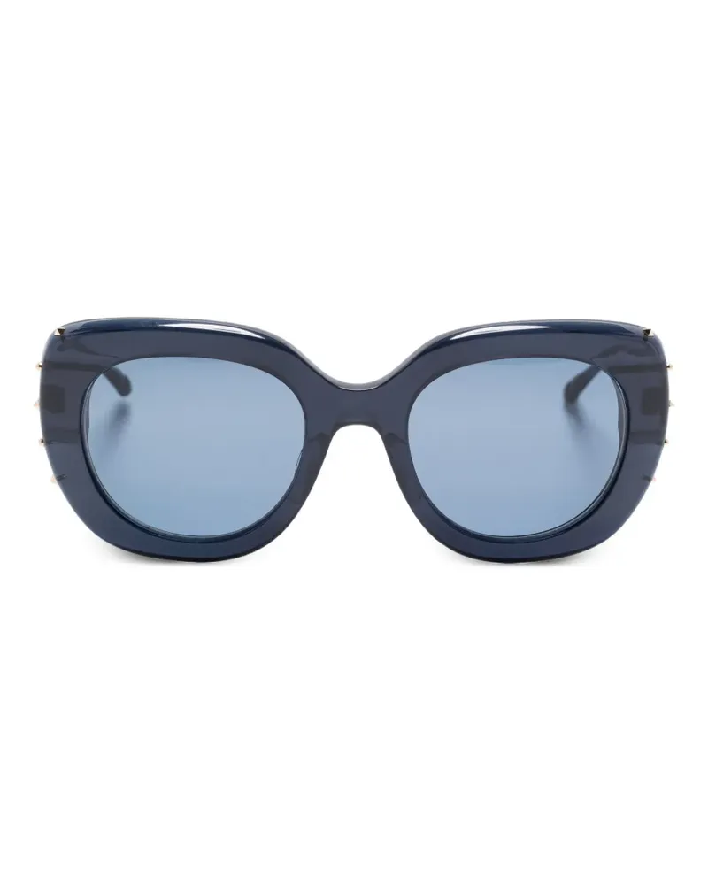 MATSUDA Oversized-Sonnenbrille mit Nieten - Schwarz Schwarz