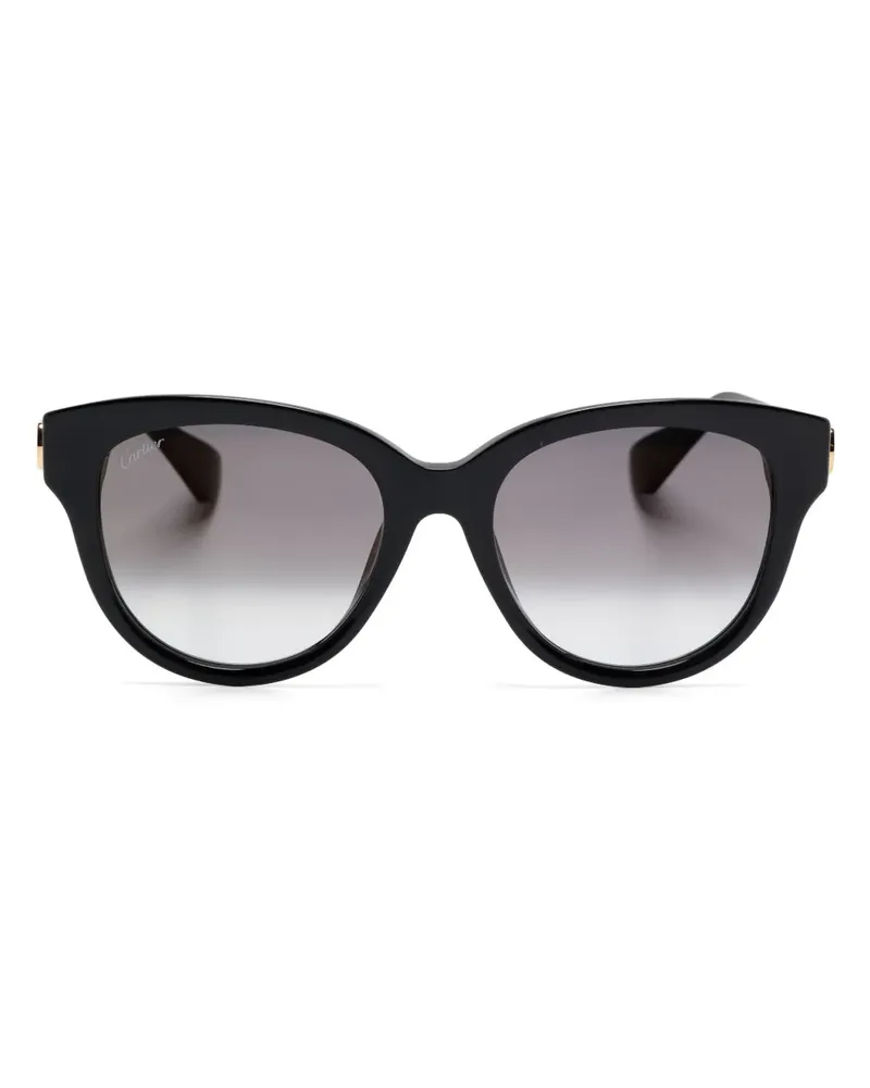 Cartier Sonnenbrille mit Cat-Eye-Gestell - Schwarz Schwarz