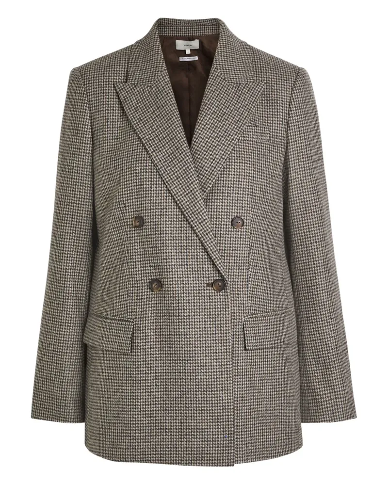 Vince houndstooth double-breasted blazer - Braun Braun