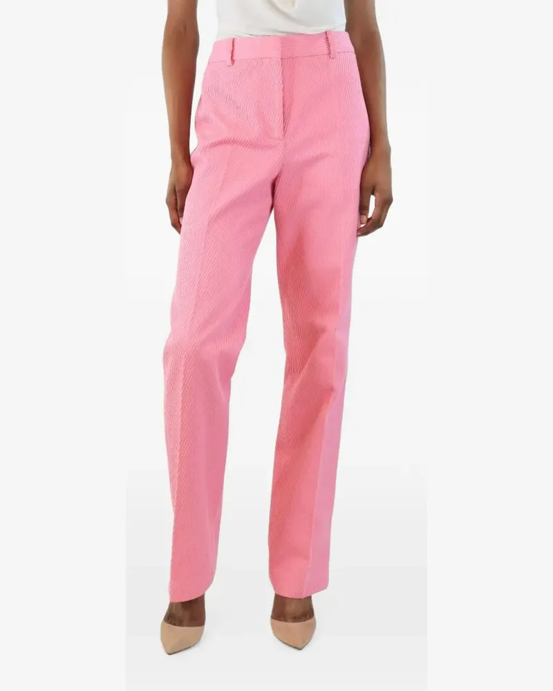 Victoria Beckham Gerade Hose mit Cord-Struktur - Rosa Rosa