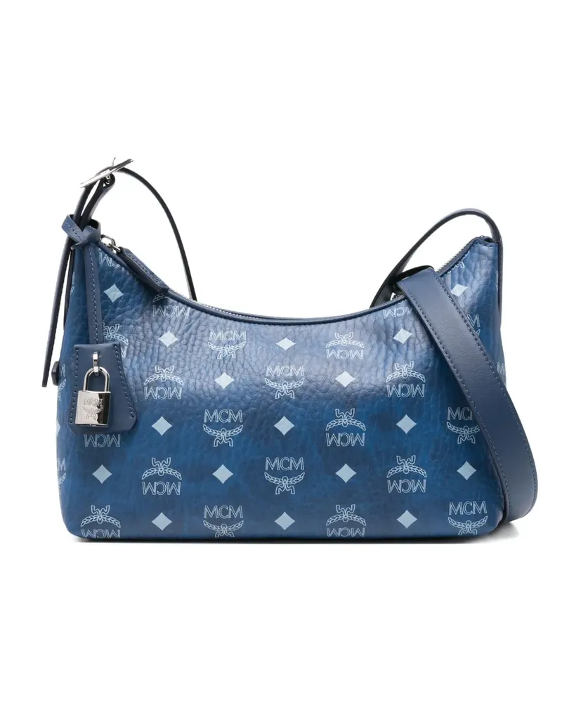 MCM Kleine Aren Satchel-Tasche - Blau Blau