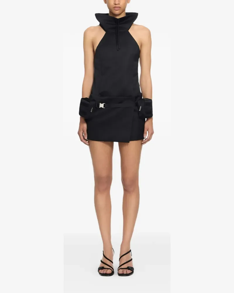 OFF-WHITE Duchesse Kleid mit Gürtel - Schwarz Schwarz
