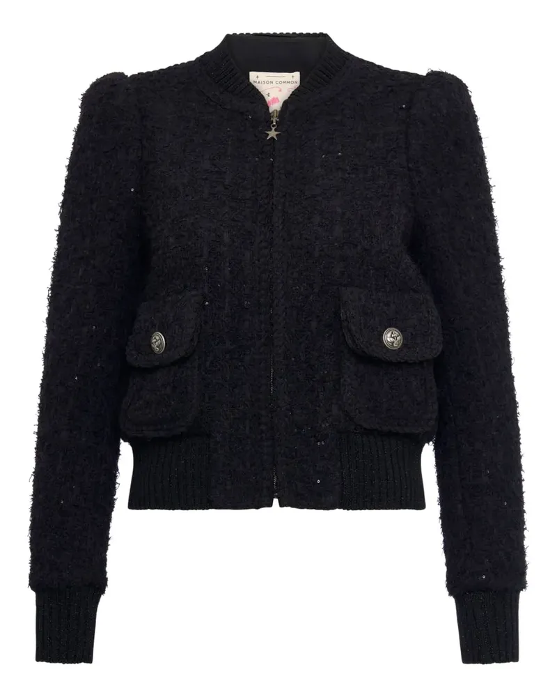 Maison Common Bomberjacke mit Pailletten - Schwarz Schwarz