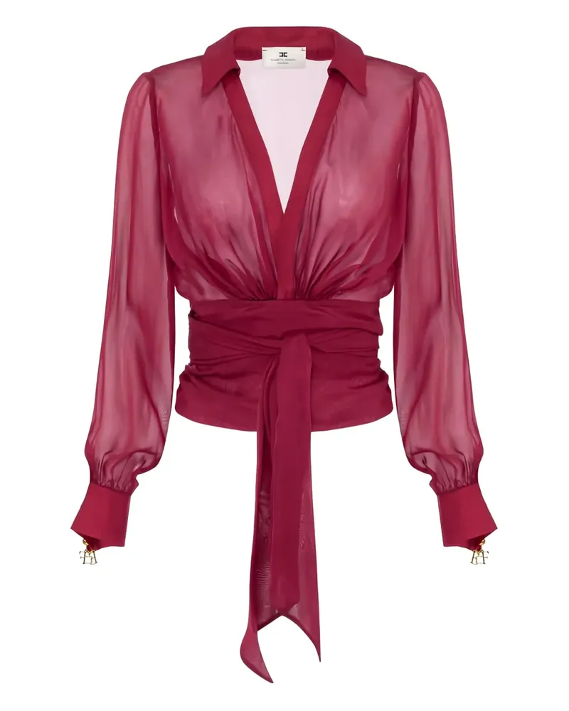 Elisabetta Franchi Bluse mit Schärpe - Rot Rot