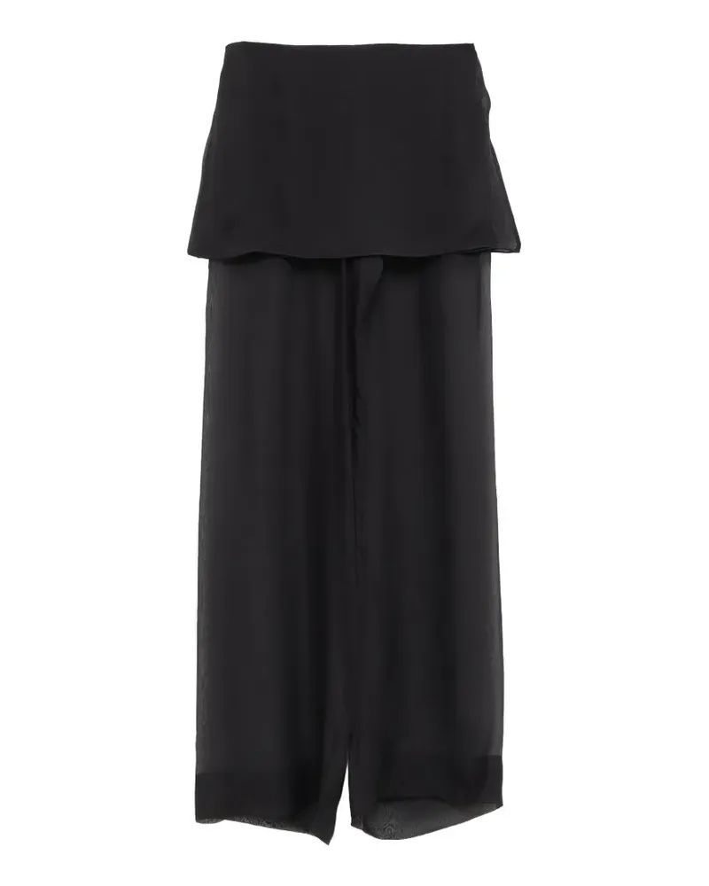 Paloma Wool No 2018 Silk Archive layered trousers - Schwarz Schwarz