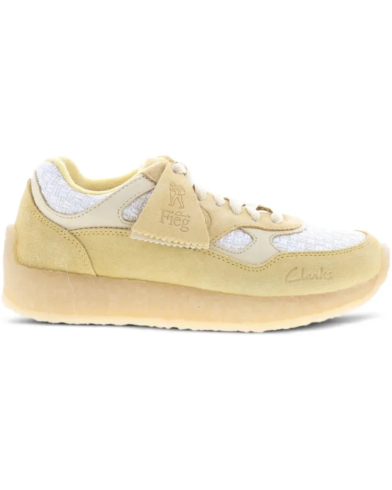 Clarks Lockhill Fabric Sneakers - Nude Nude