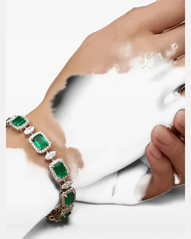 HYT Jewelry emerald and diamond bracelet - Silber Silber