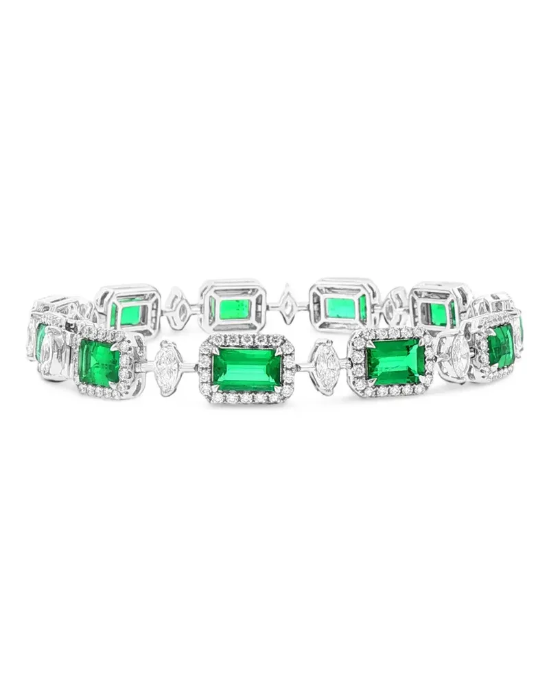 HYT Jewelry Armband mit Diamanten und Smaragd - Silber Silber