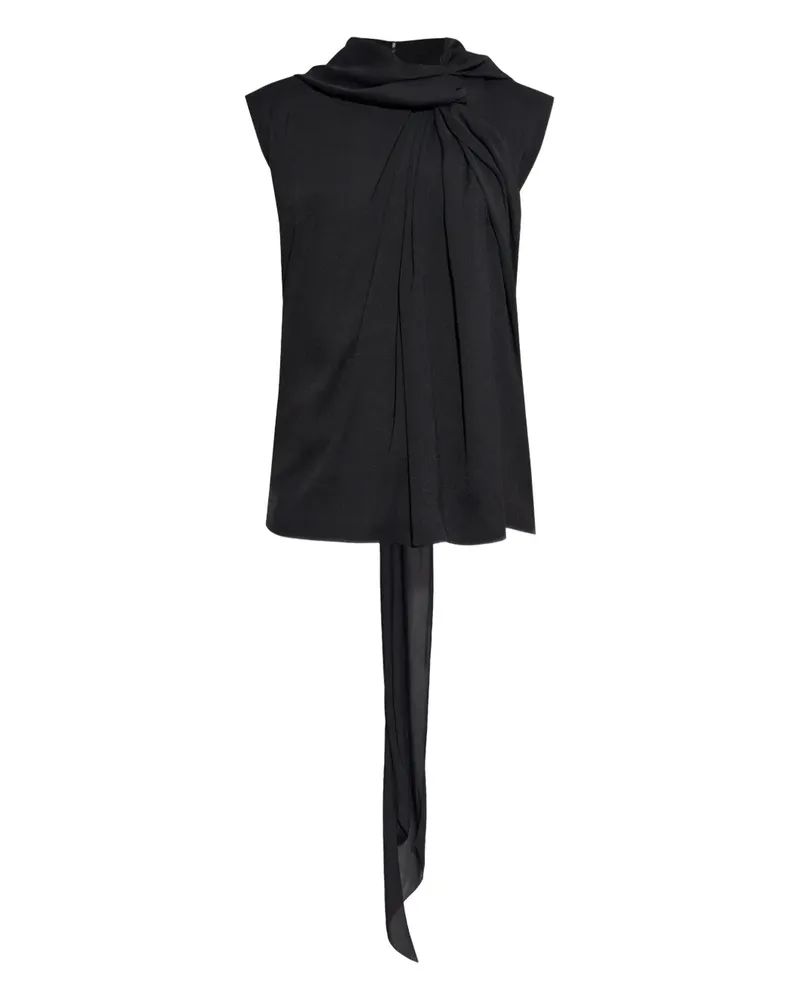Lanvin draped-detail blouse - Schwarz Schwarz