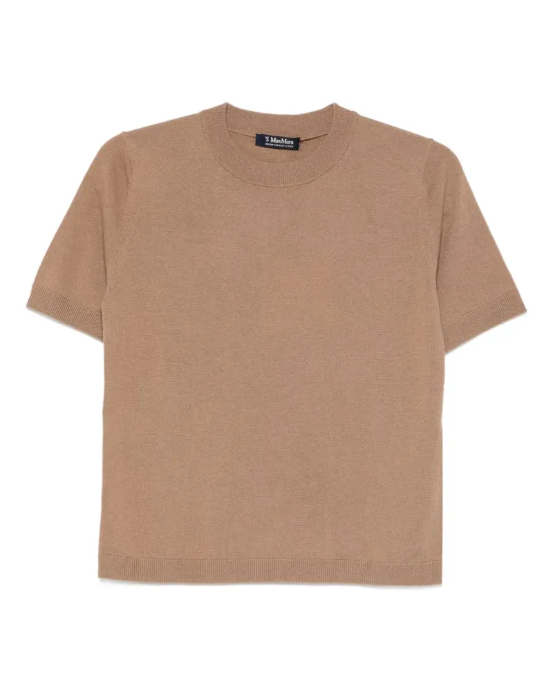 Max Mara Max Mara Kurzärmeliger Pullover - Braun Braun