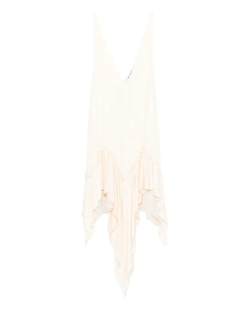 ATTICO Asymmetrisches Midikleid mit Rüschen - Nude Nude