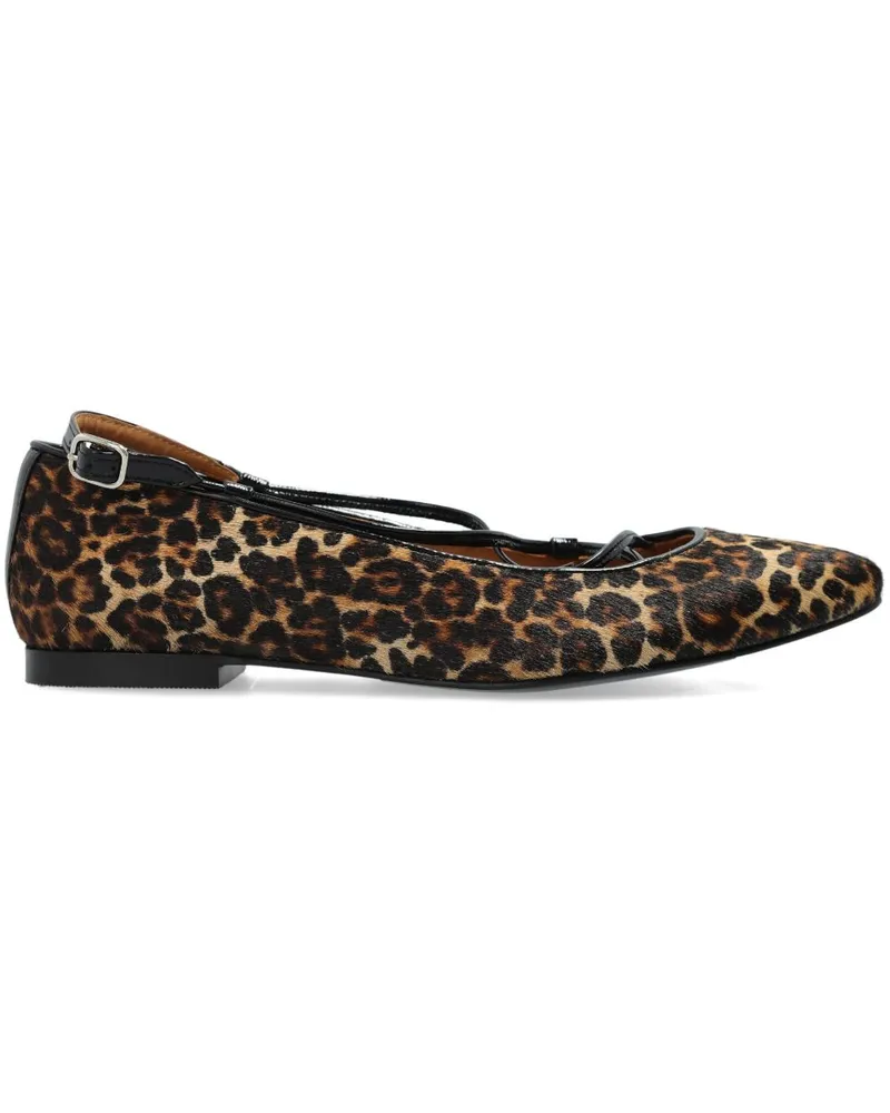 A.P.C. Ballerinas mit Leoparden-Print - Braun Braun