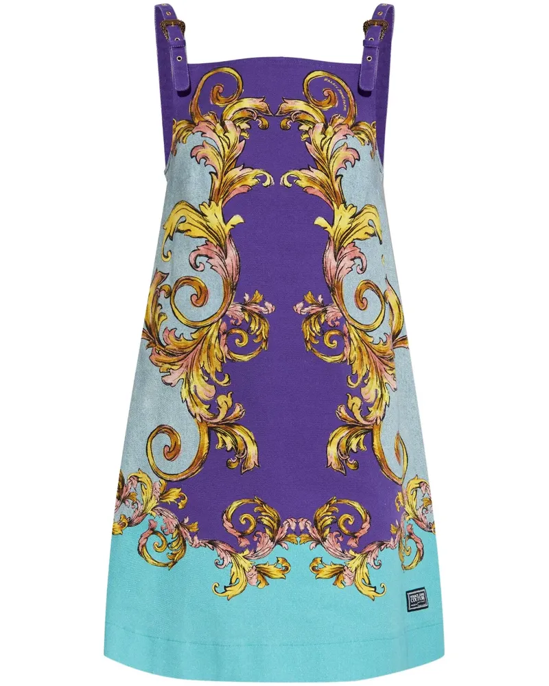 Versace Jeans Outline Barocco Kleid - Violett Violett