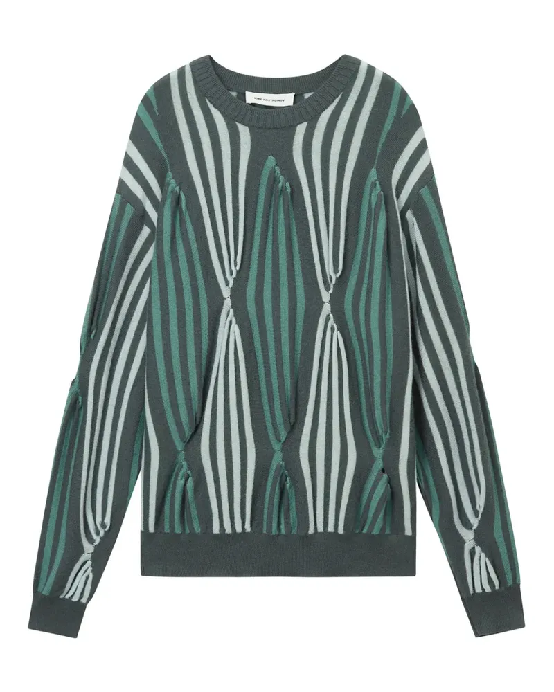 KIKO KOSTADINOV Gestreifter Pullover - Grün Grün