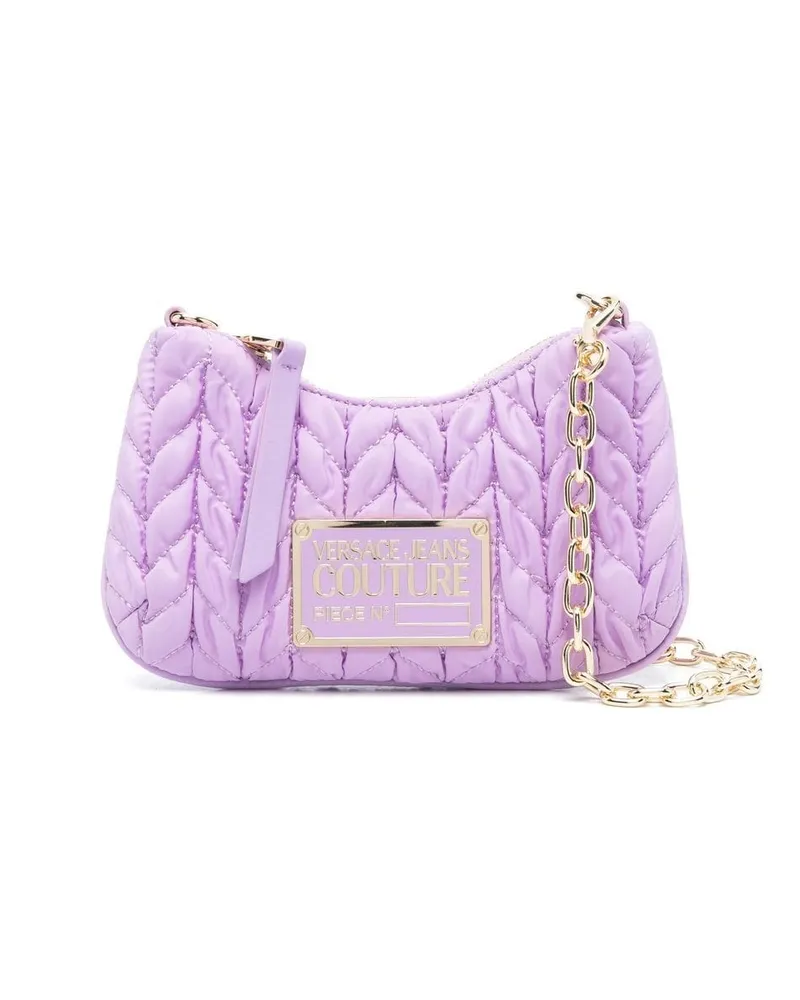 Versace Jeans Mini-Tasche aus Matelassé-Leder - Violett Violett