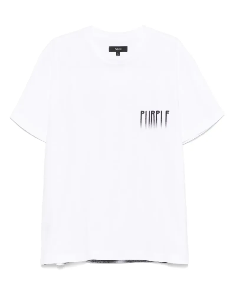 PURPLE BRAND T-Shirt mit Logo-Print - Weiß Weiß